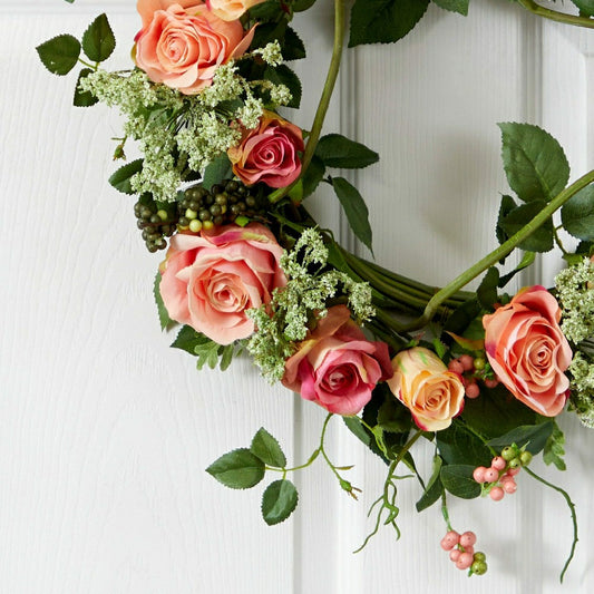 Plow & Hearth 20" Rose Wreath