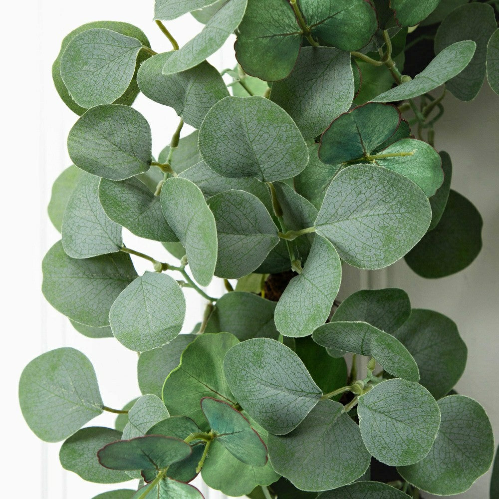 Plow & Hearth 30” Artificial Eucalyptus Wreath