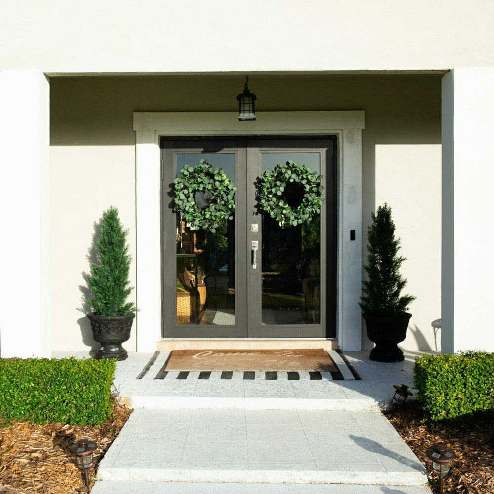 Plow & Hearth 30” Artificial Eucalyptus Wreath