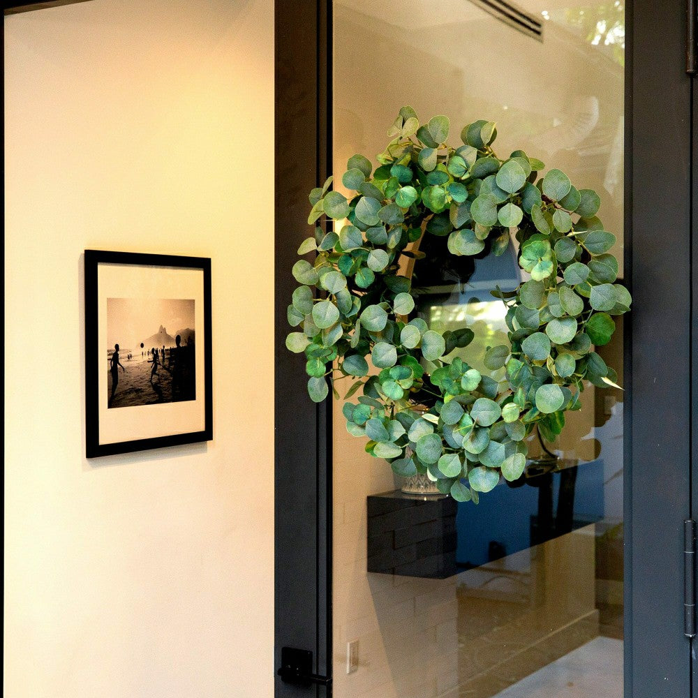 Plow & Hearth 30” Artificial Eucalyptus Wreath