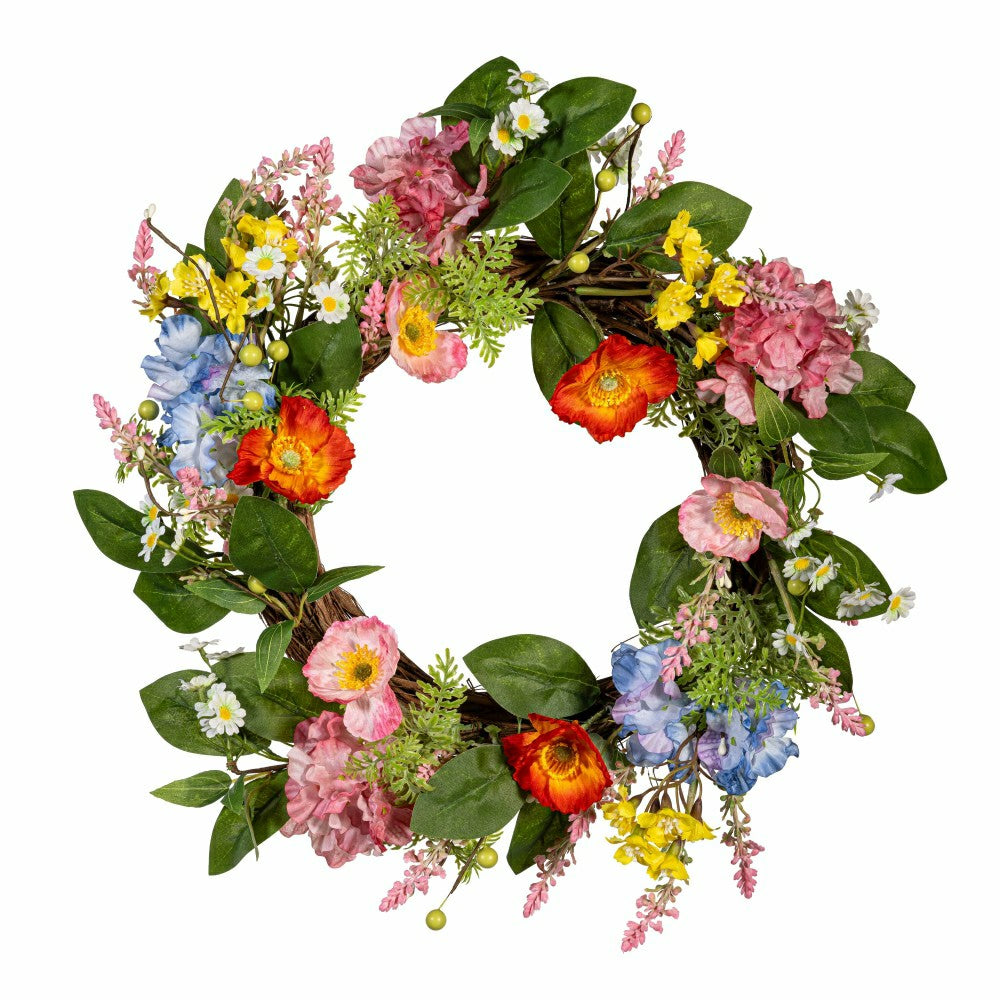 Plow & Hearth Petal & Plow Wreath Artificial Floral, 20"