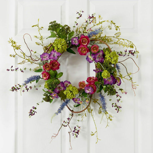 Plow & Hearth Veranda Garden Wreath, 20”