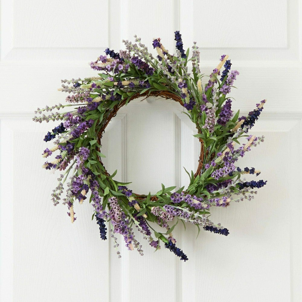 Plow & Hearth Lavender Wreath, 20"