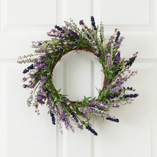 Plow & Hearth Lavender Wreath, 20"
