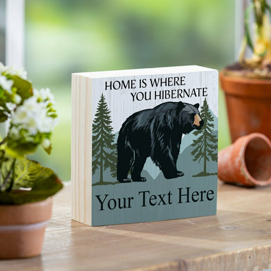 Plow & Hearth Northwoods Black Bear Mini Plock (6"x6”x1.9“)
