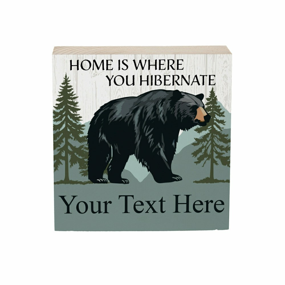 Plow & Hearth Northwoods Black Bear Mini Plock (6"x6”x1.9“)