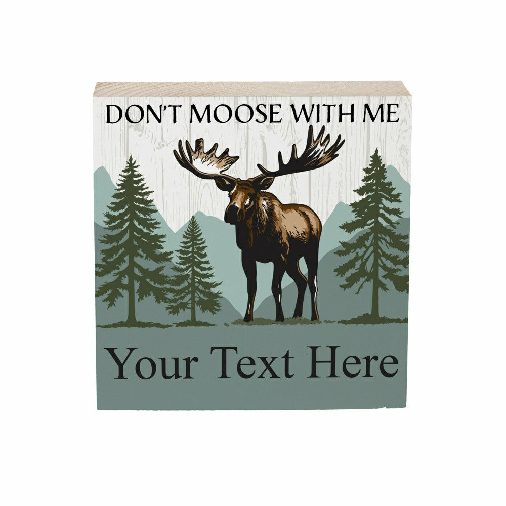 Plow & Hearth Northwoods PNW Outdoor Sentiments Mini Plock (6"x6”x1.9“)