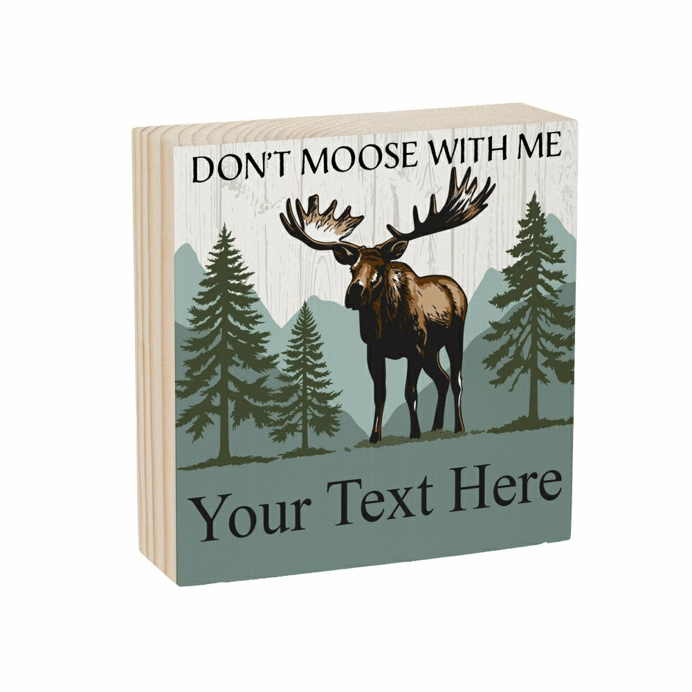 Plow & Hearth Northwoods PNW Outdoor Sentiments Mini Plock (6"x6”x1.9“)