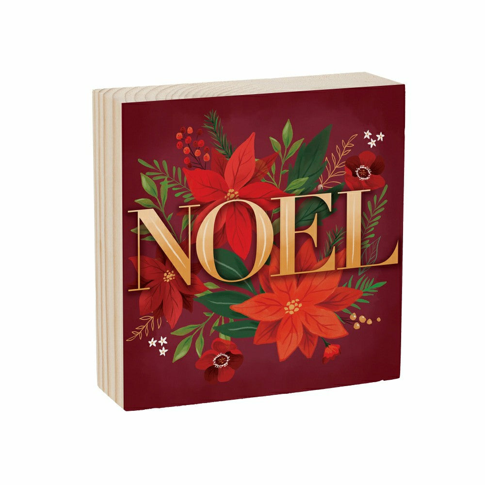Plow & Hearth Sign Plock, "NOEL", 6"x6”