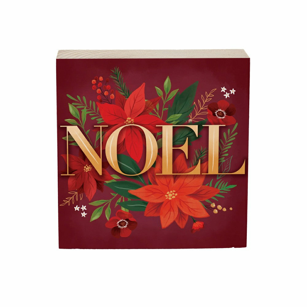 Plow & Hearth Sign Plock, "NOEL", 6"x6”