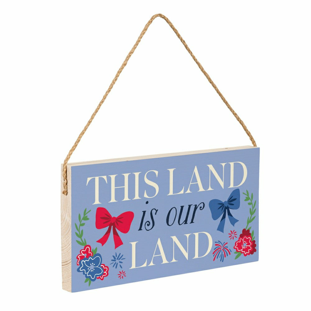 Plow & Hearth Americana Hanging Signs w/rope Landscape (11“x6”)​