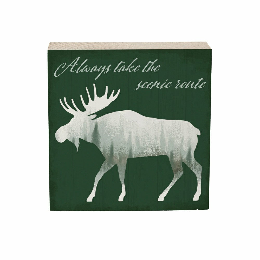 Plow & Hearth Northwoods PNW Outdoor Sentiments Mini Plock (6"x6”x1.9“)