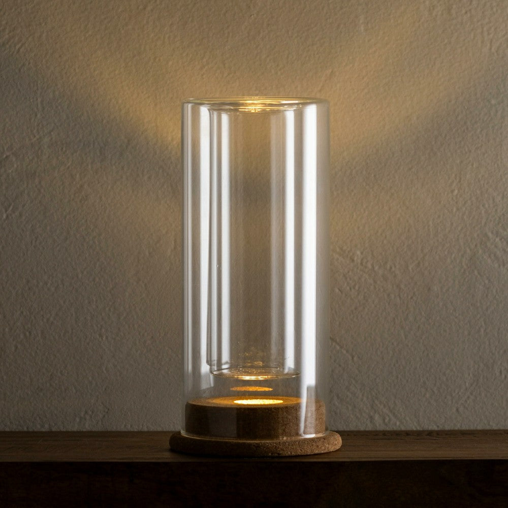 Plow & Hearth LED-Illuminated Glass Vase