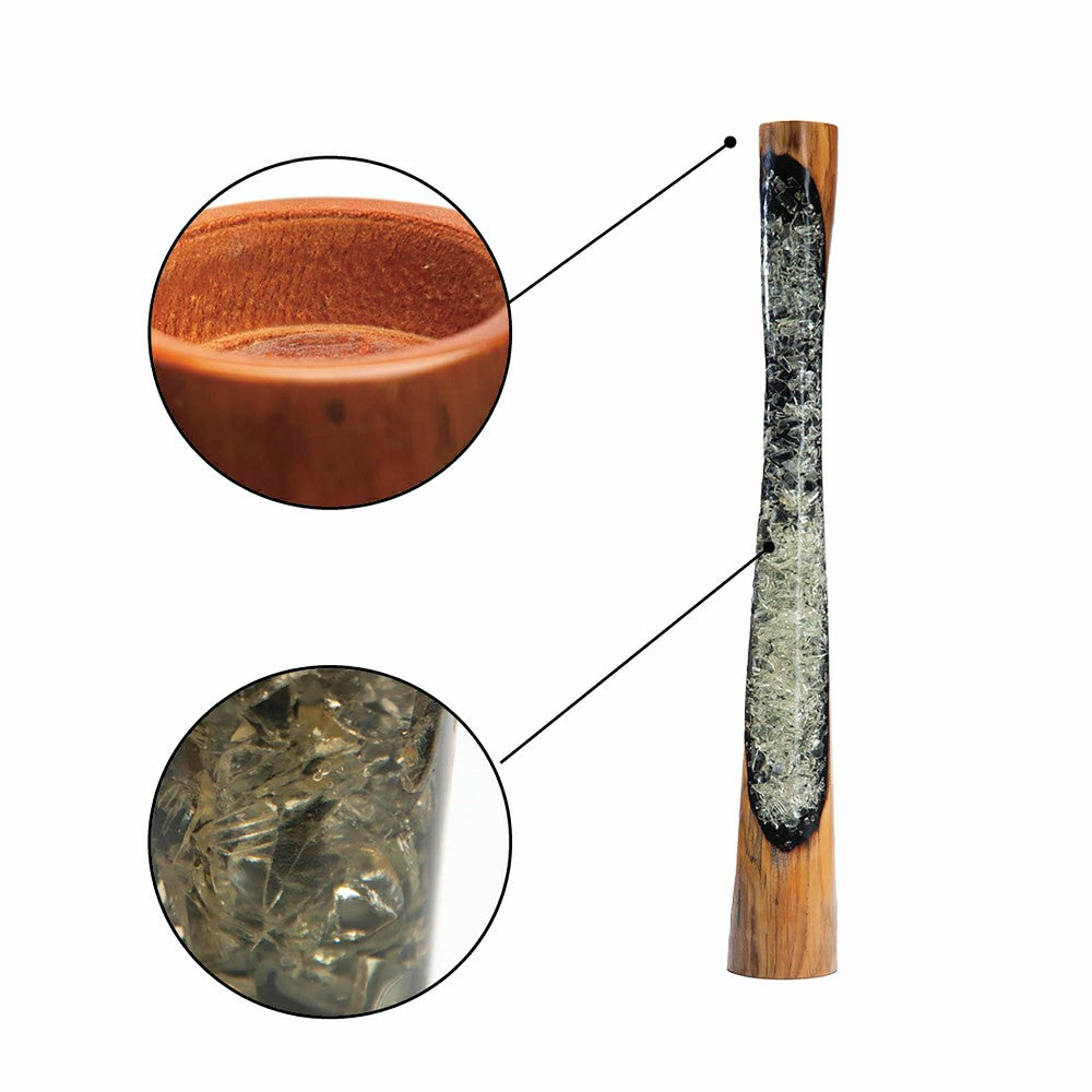 Plow & Hearth RESIN&WOOD CNDLR TL