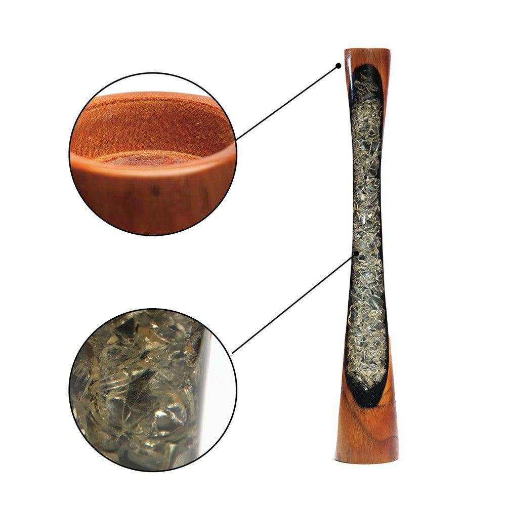 Plow & Hearth Small Wood & Resin Vase