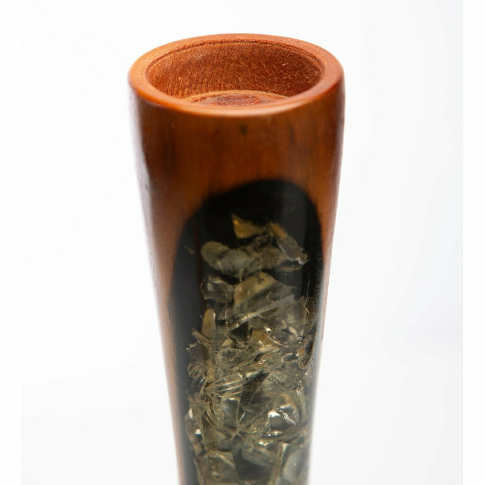 Plow & Hearth Small Wood & Resin Vase