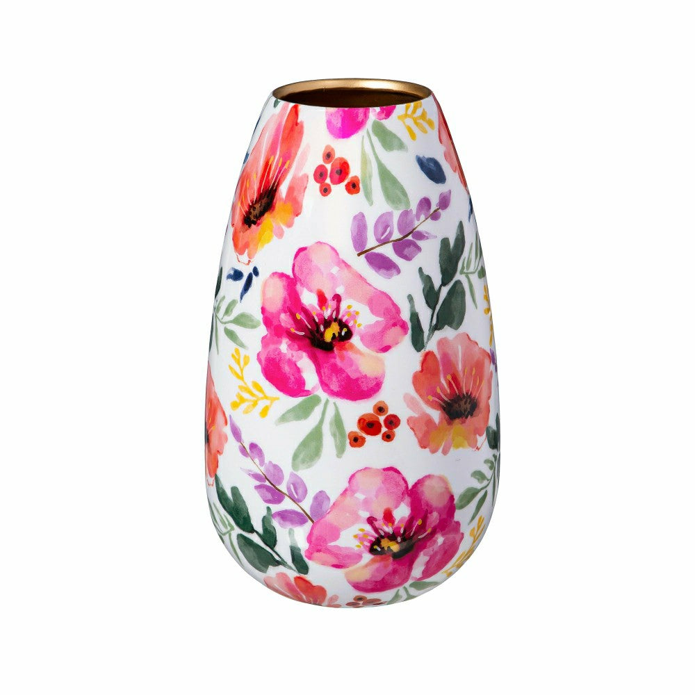 Plow & Hearth Pastels of Nature Metal Vase Set