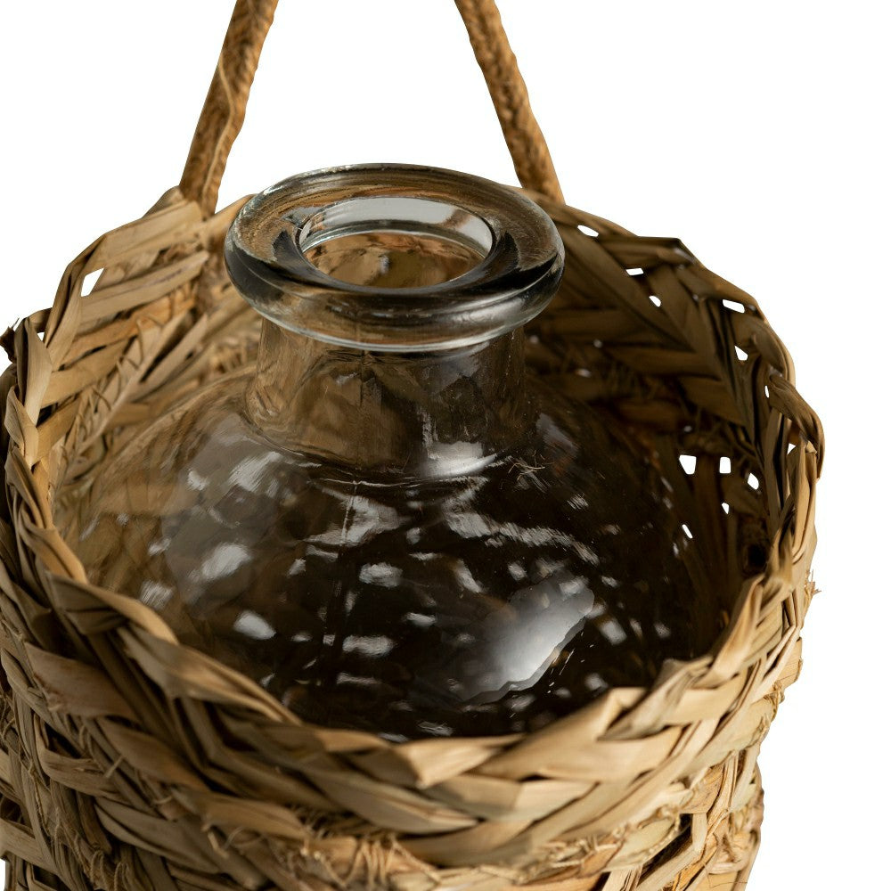 Plow & Hearth Seagrass Wrapped Bottle