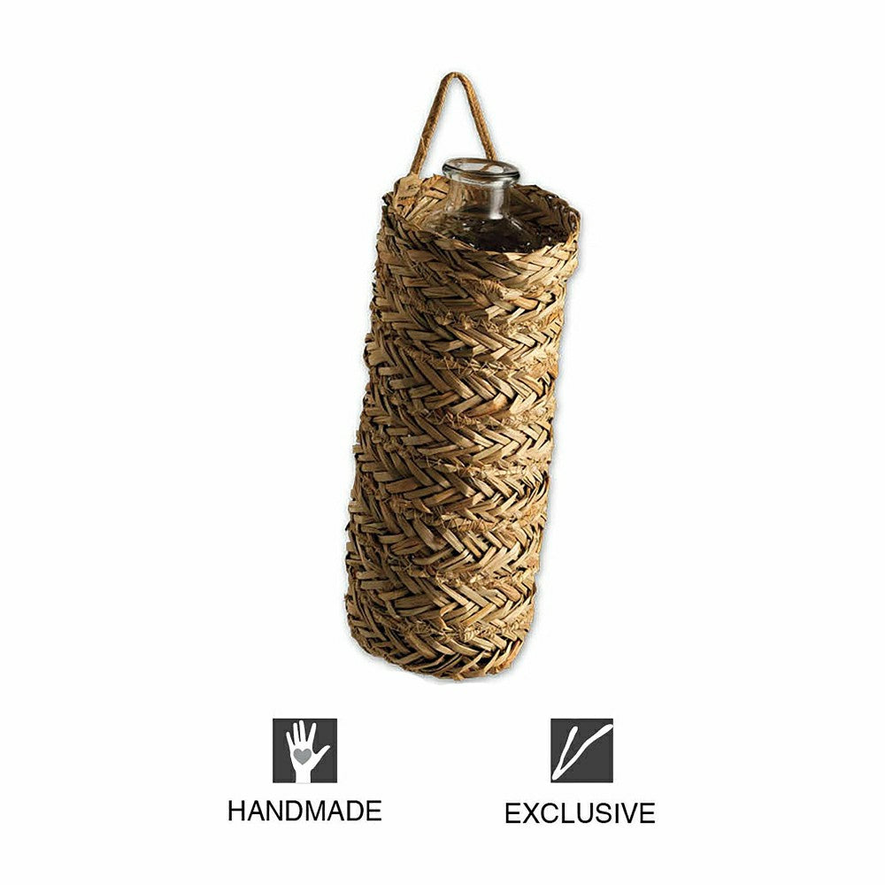 Plow & Hearth Seagrass Wrapped Bottle
