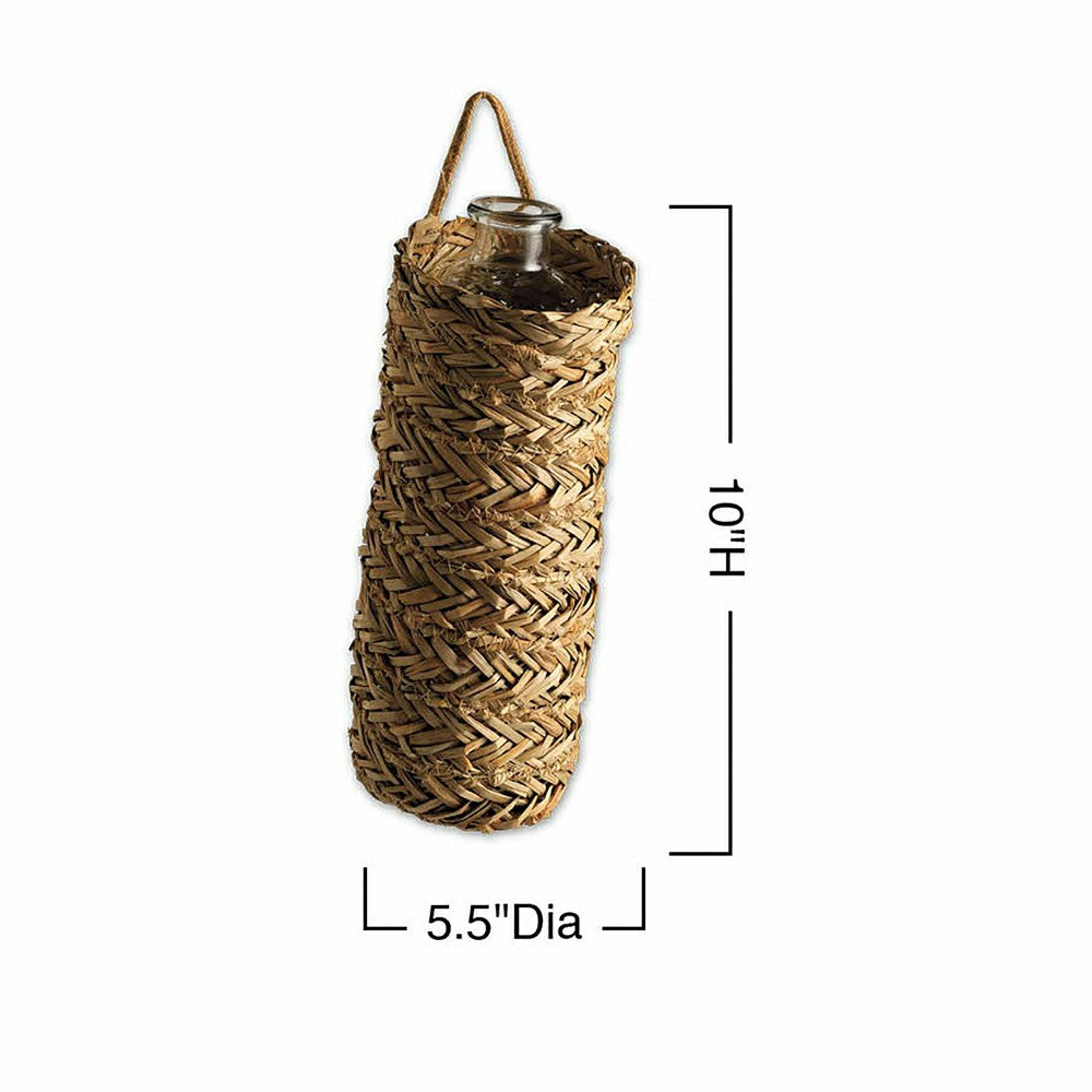 Plow & Hearth Seagrass Wrapped Bottle