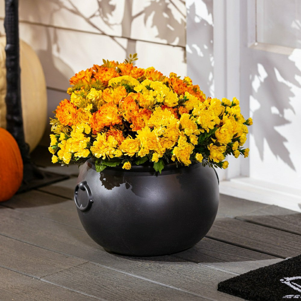 Plow & Hearth 12" Witch's Cauldron Planter and Halloween Candy Bowl