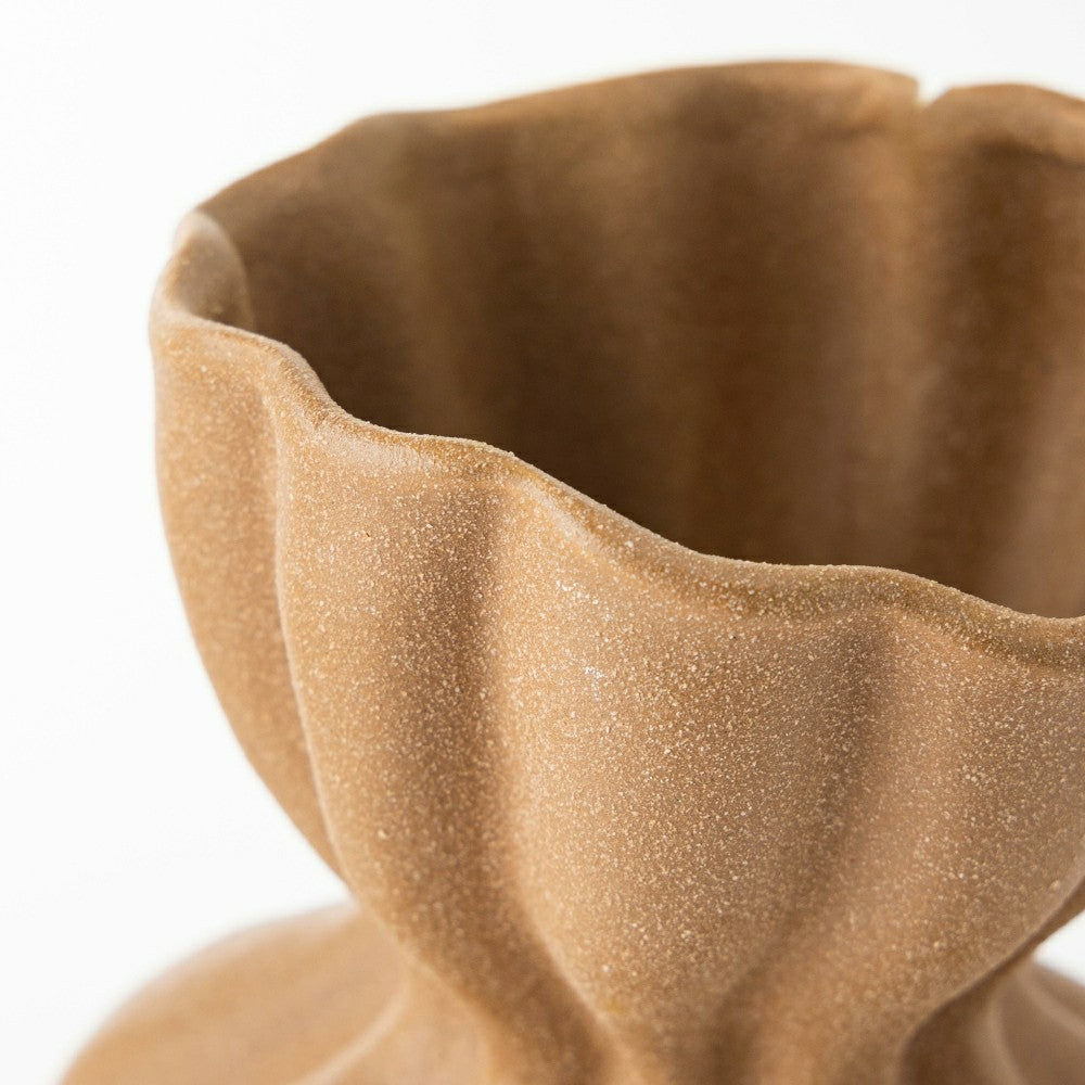 Plow & Hearth 11" Textured Stoneware Vase