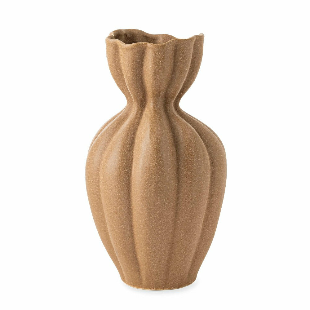 Plow & Hearth 11" Textured Stoneware Vase