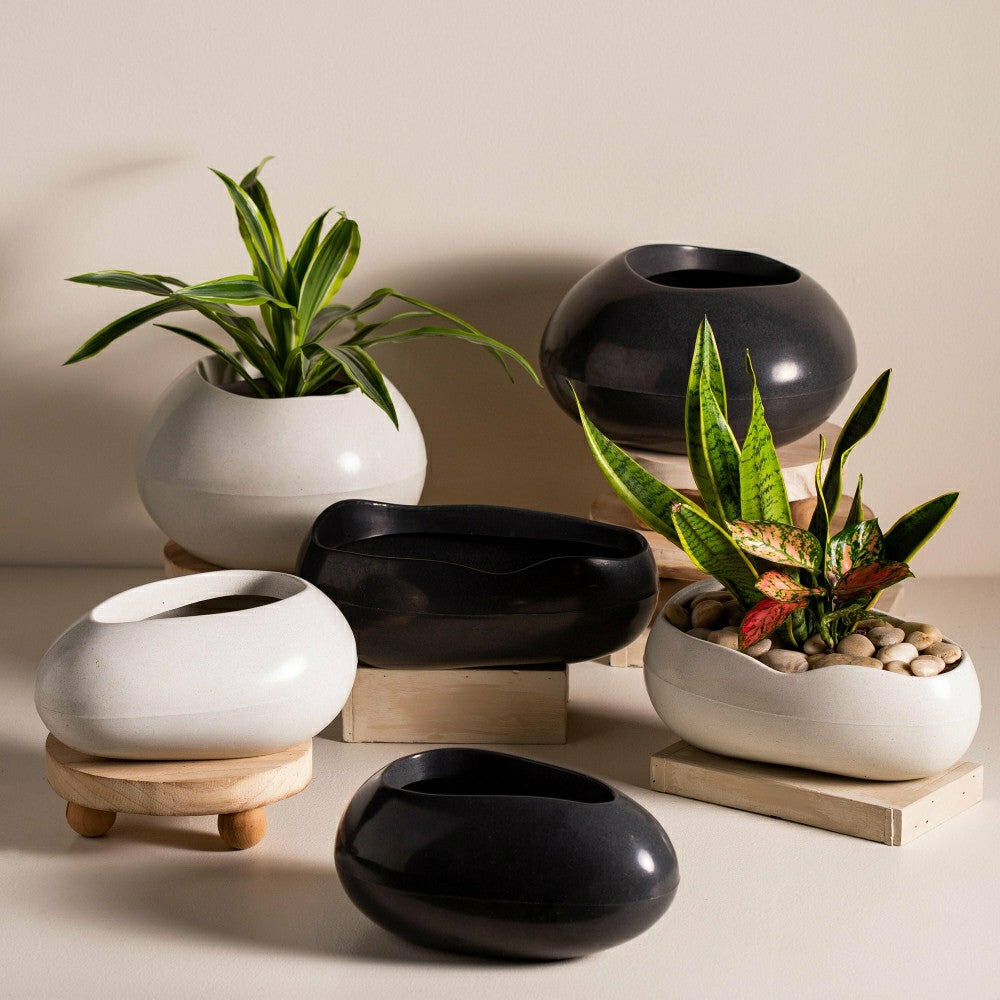 Plow & Hearth Globe Stone Planter