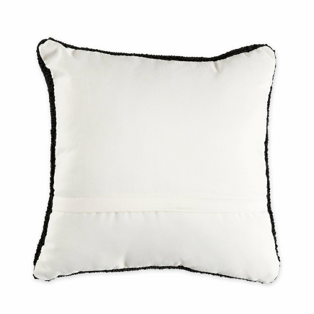 Plow & Hearth Indoor/Outdoor Hooked Polypropylene Poinsettia Throw Pillow