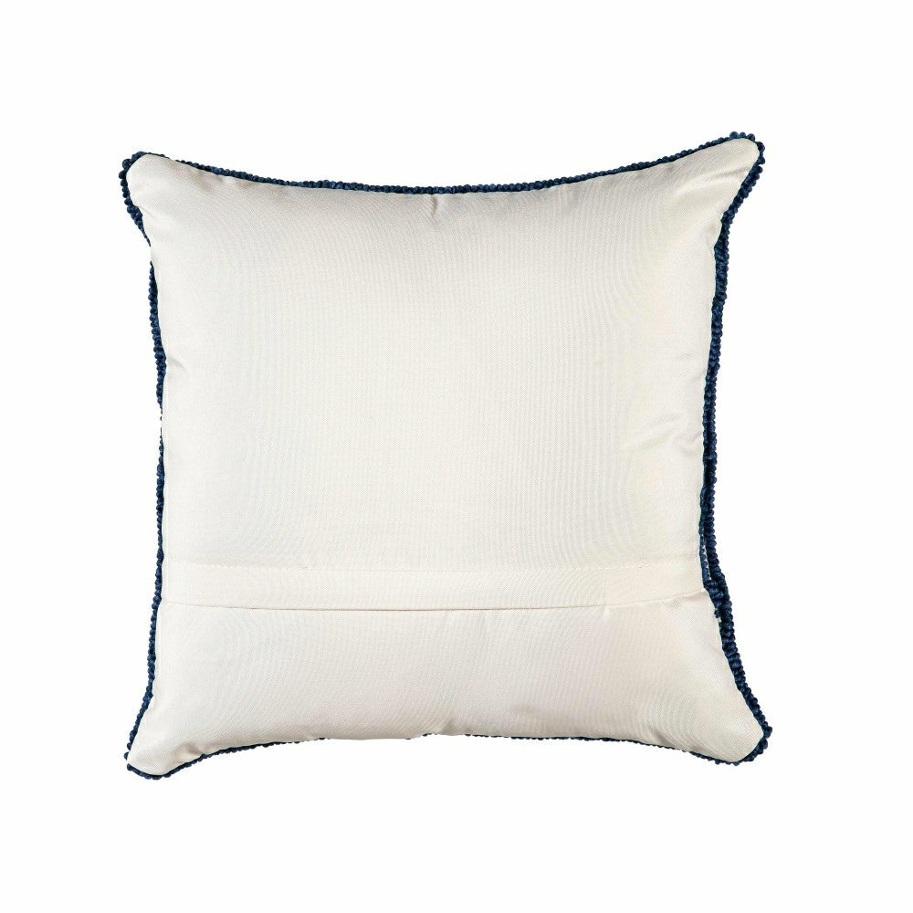 Plow & Hearth Indoor/Outdoor Hooked Polypropylene Birds in Branches Throw Pillow 18"