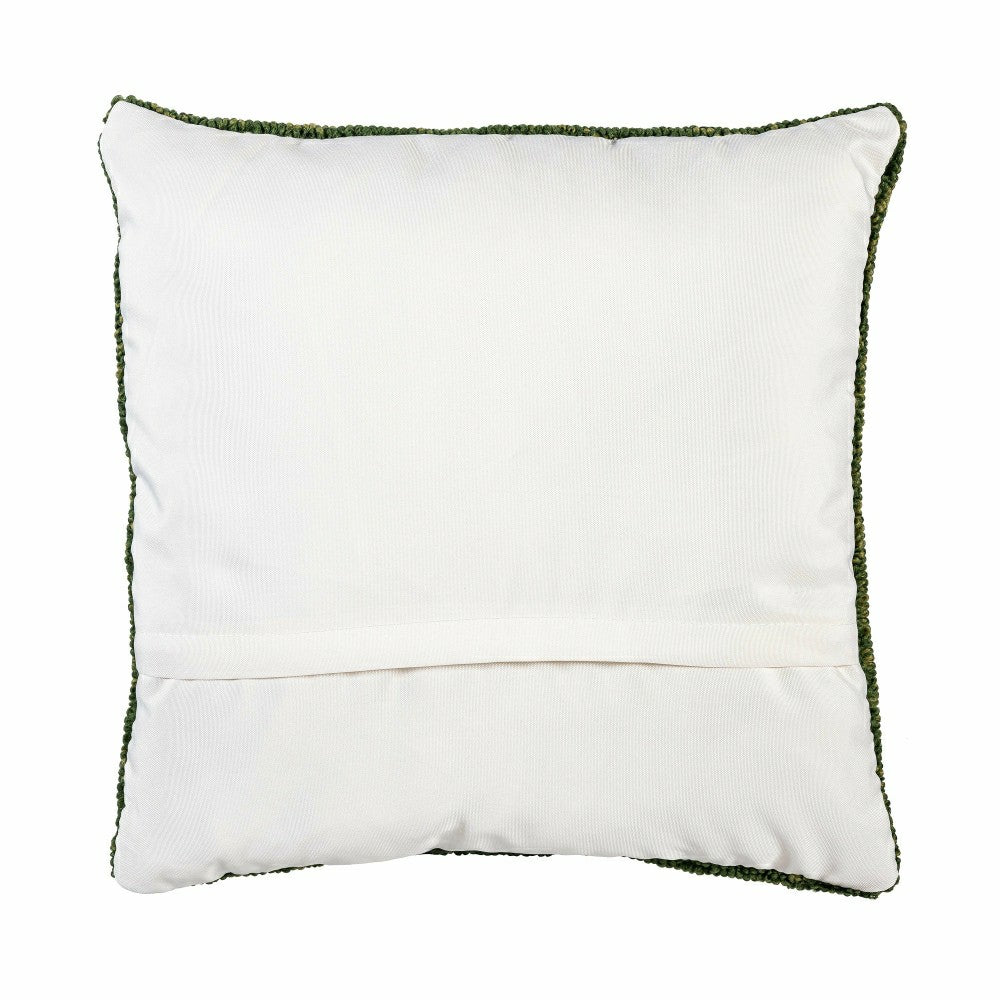 Plow & Hearth Indoor/Outdoor Sunflower Hooked Polypropylene Throw Pillow 18"x18"