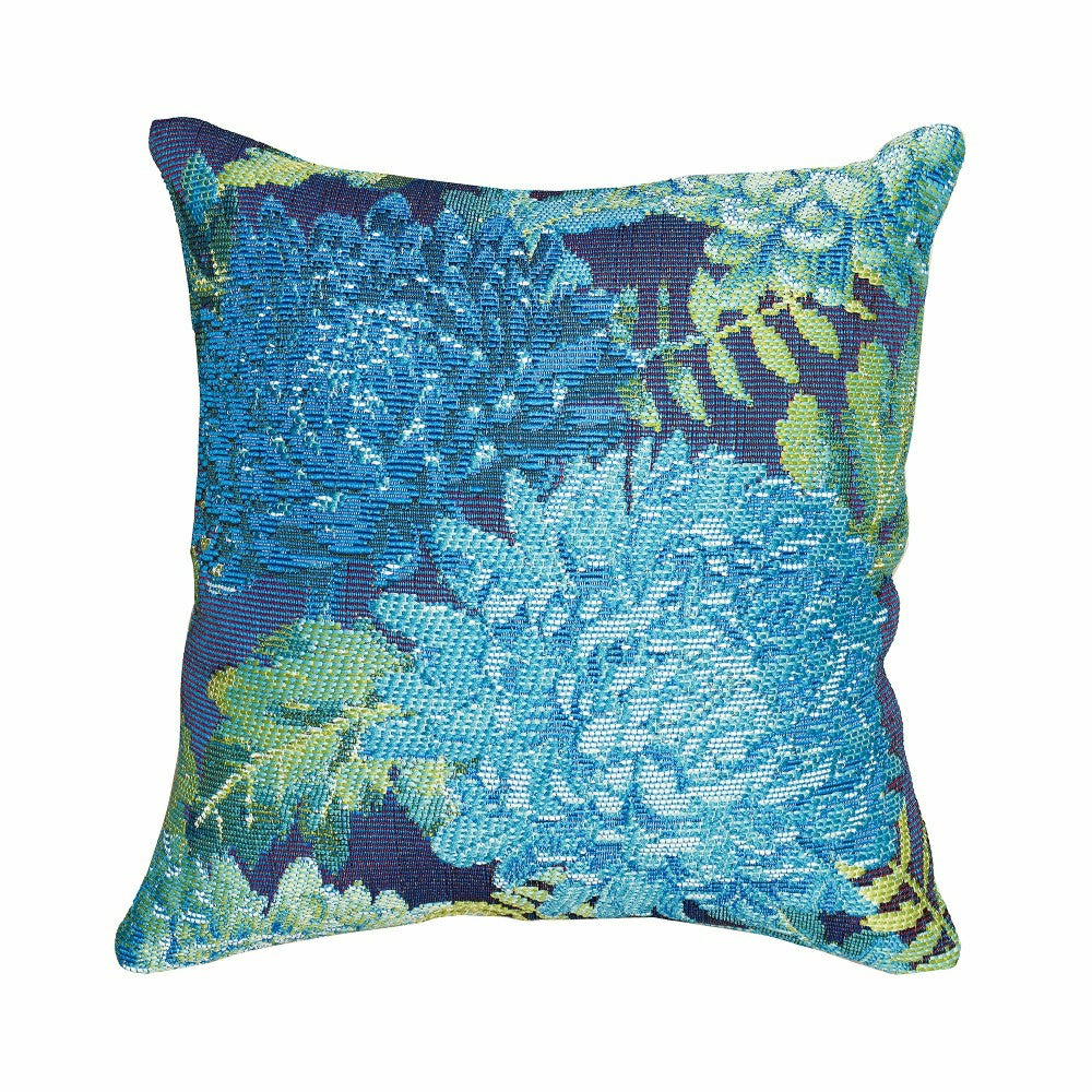 Plow & Hearth Indoor/Outdoor Chrysanthemum Polypropylene Throw Pillow