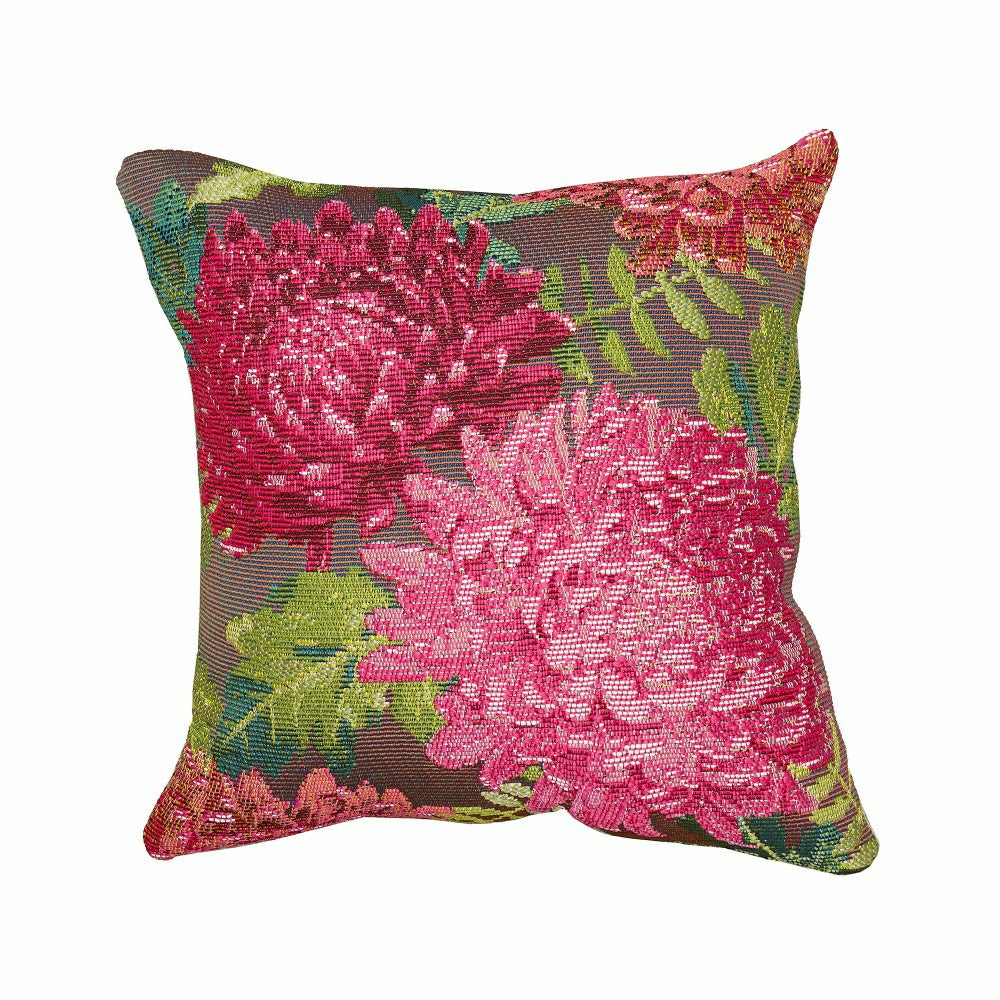 Plow & Hearth Indoor/Outdoor Chrysanthemum Polypropylene Throw Pillow