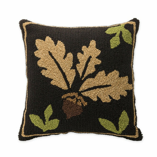 Plow & Hearth Indoor/Outdoor Woodland Throw Pillow w/Acorn