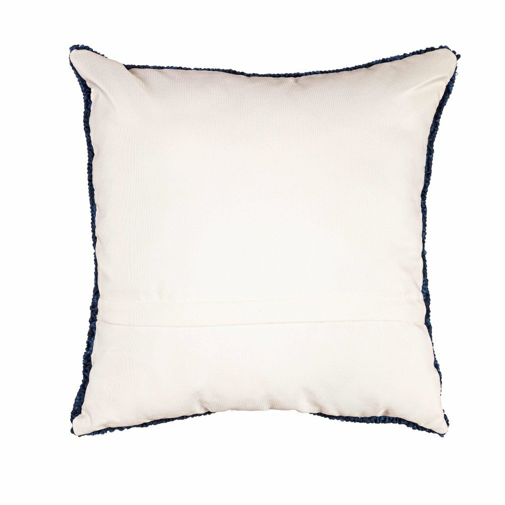 Plow & Hearth Indoor/Outdoor Palermo Floral Hooked Polypropylene Throw Pillow