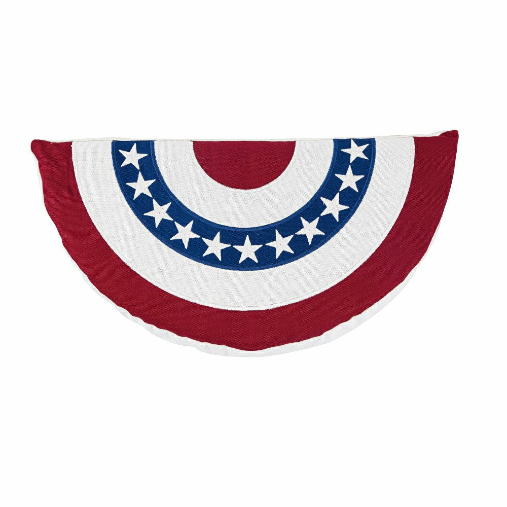 Plow & Hearth Star-Spangled Flag Slice Cotton Pillow