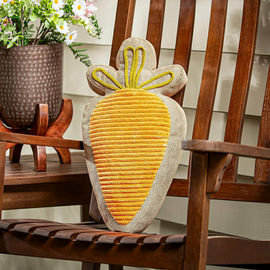 Plow & Hearth Carrot Shaped Pillow, 20"H