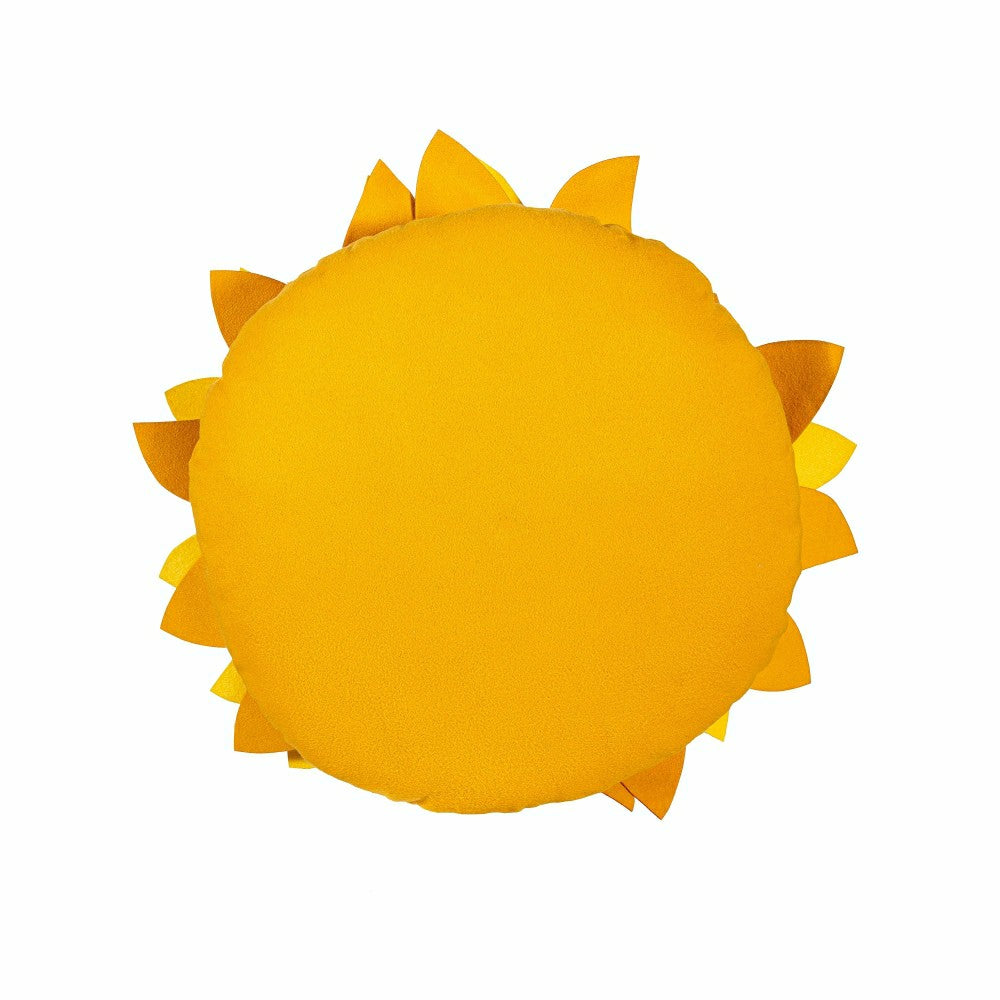 Plow & Hearth Grateful Gatherings Sunflower Shaped Pillow, 16"