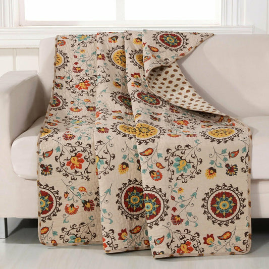 Plow & Hearth Patterned Quilted Throw