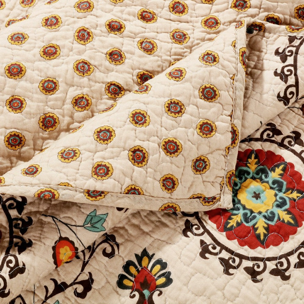 Plow & Hearth Patterned Quilted Throw