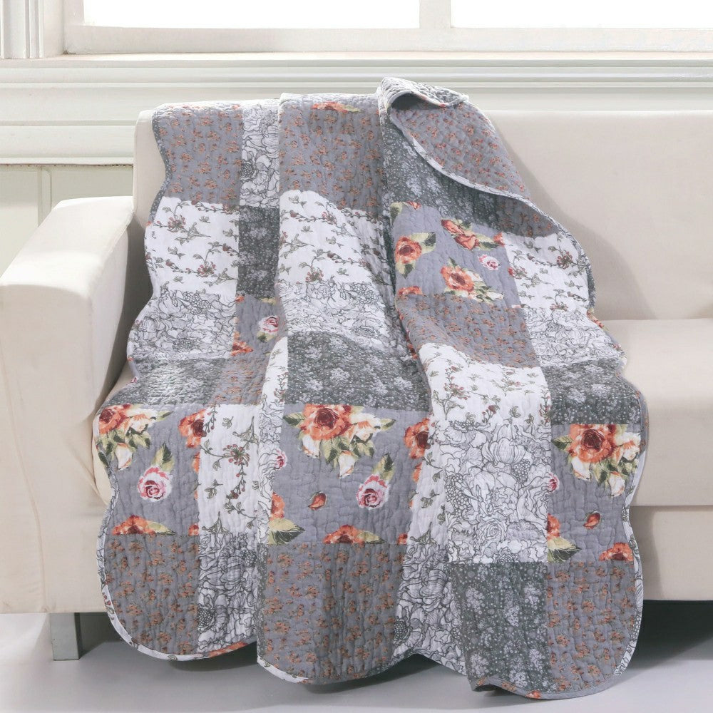 Plow & Hearth Patterned Quilted Throw