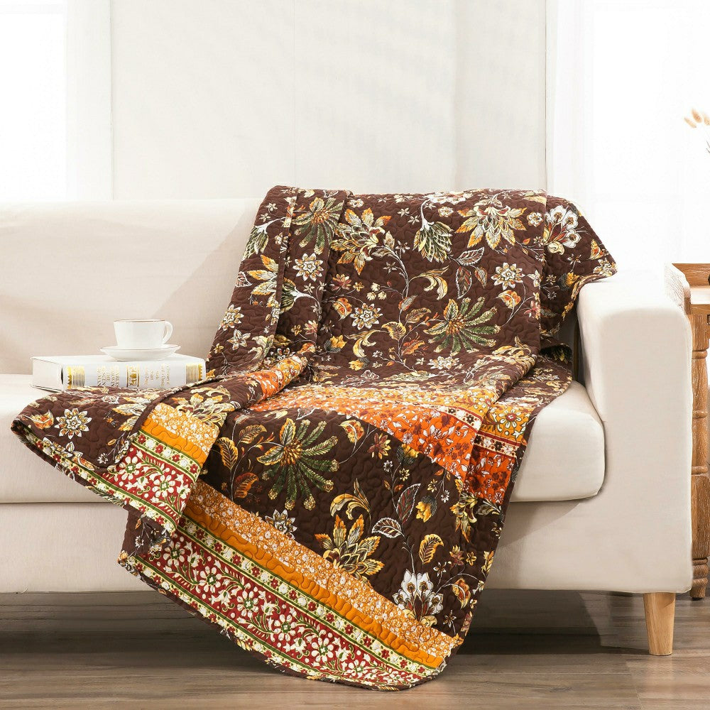Plow & Hearth Patterned Quilted Throw