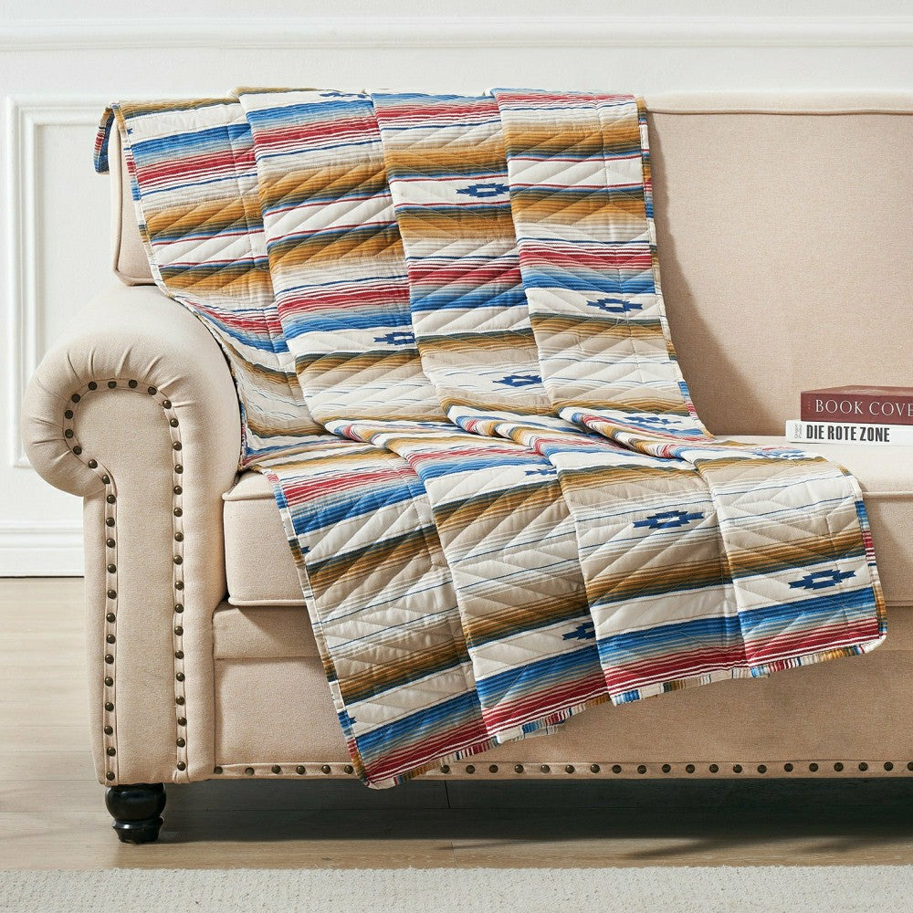 Plow & Hearth Painted Desert Sapphire Reversible Bedding