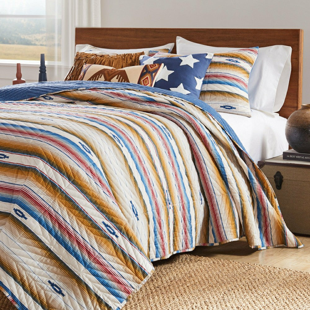 Plow & Hearth Painted Desert Sapphire Reversible Bedding