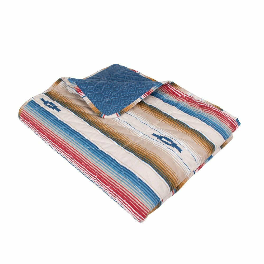 Plow & Hearth Painted Desert Sapphire Reversible Bedding