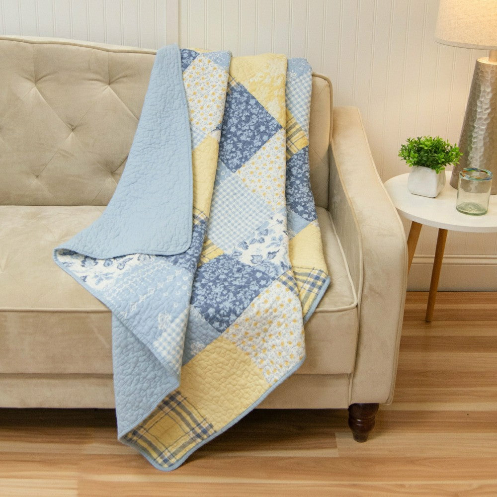 Plow & Hearth Spring Flowers Throw