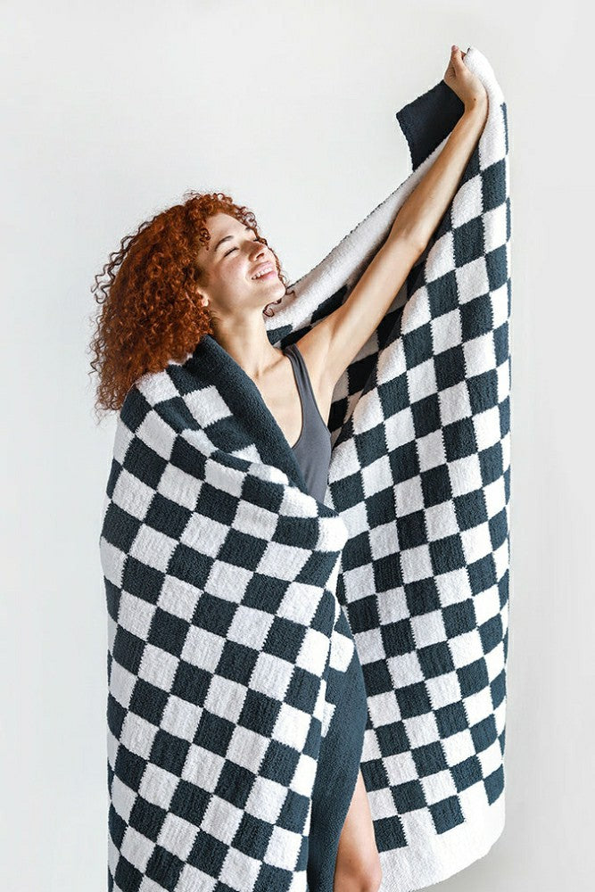 Plow & Hearth Checkerboard Throw