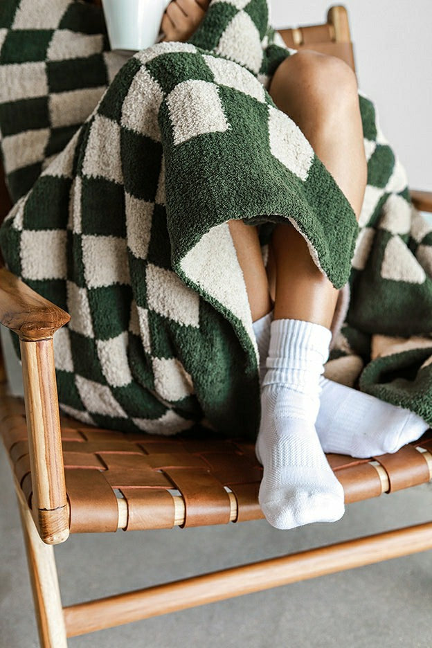 Plow & Hearth Checkerboard Throw