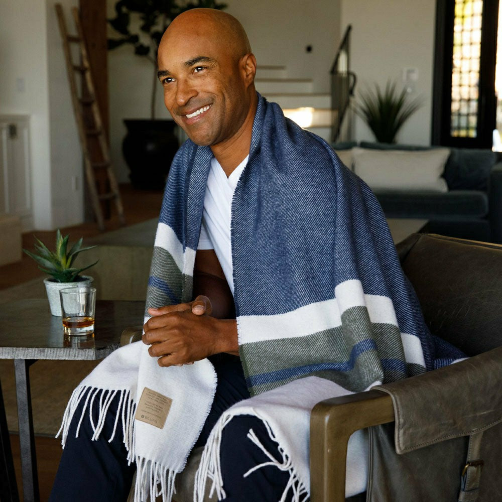 Plow & Hearth Peace Mother Earth Lambswool Blanket, 48” x 72”
