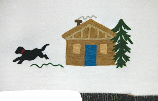 Plow & Hearth Summer Cabin Lab Wool Blanket